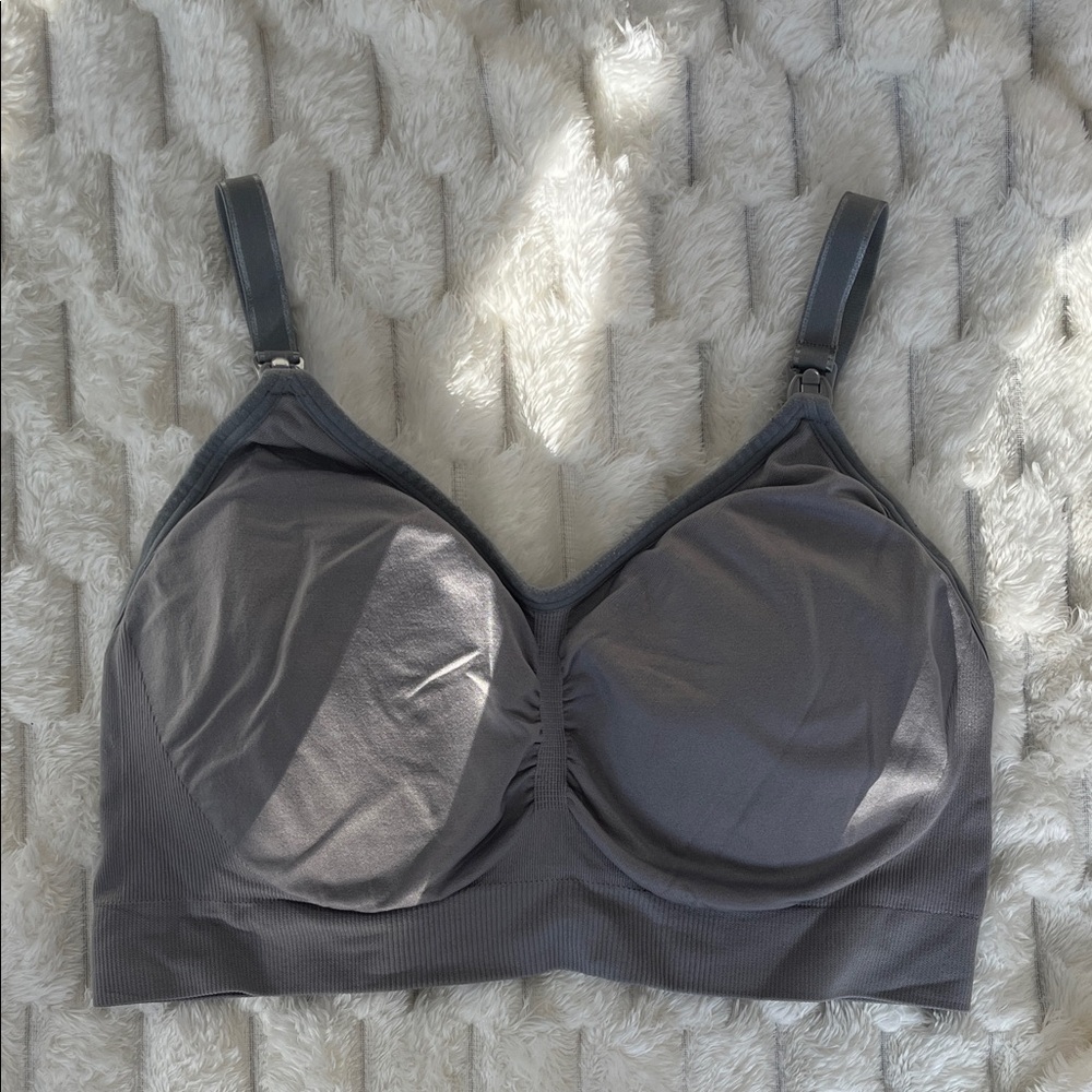 Motherhood Maternity Soft Gray Nursing Bra
